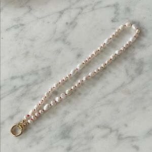 Hand knotted freshwater pearl necklace